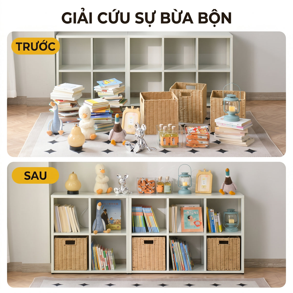 Hệ Kệ Sách Tủ Module Đa Năng Lắp Ghép