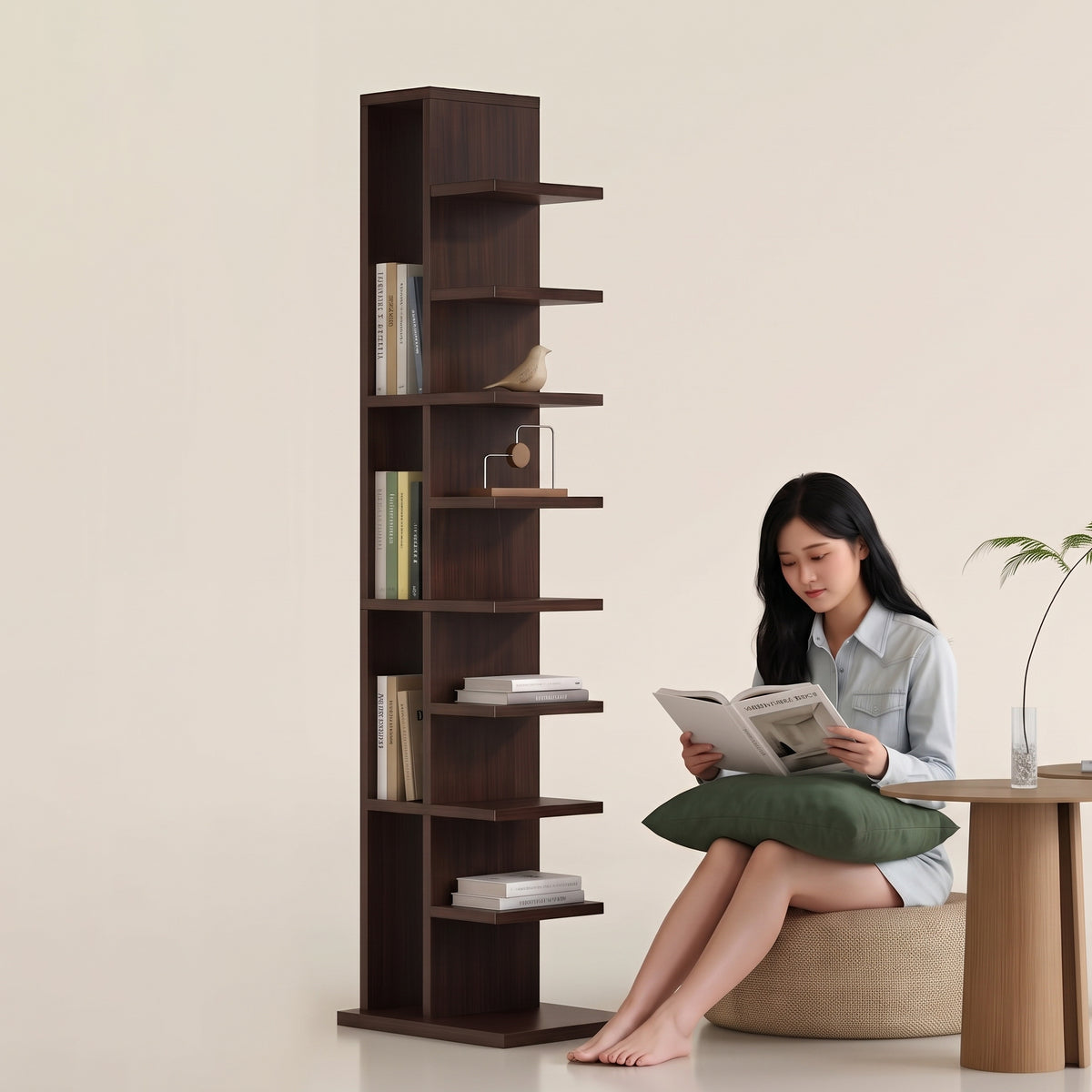 Kệ Sách Đứng 9 Tầng Thiết Kế Tàng Hình